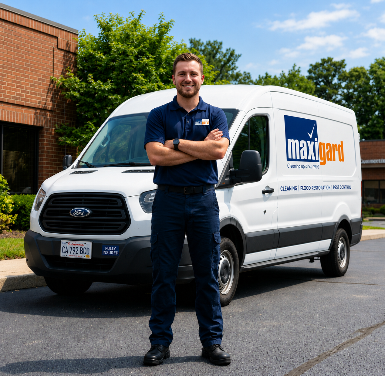 Maxigard technician and service van